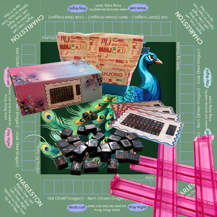 Neon Shadow American Mahjong Tile Set Bundle