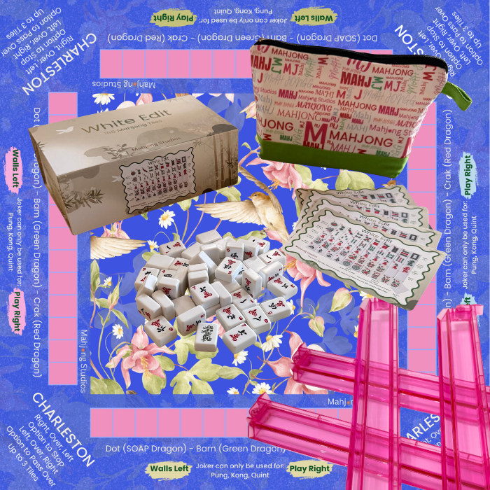 White Edit American Mahjong Tile Set Bundle (with Blanks)