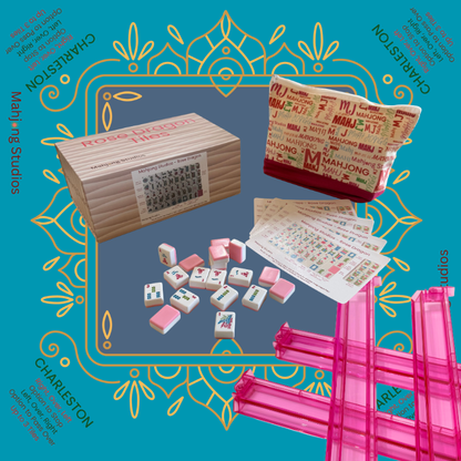 Rose Dragon American Mahjong Pink Tile Set Bundle (with Blanks)