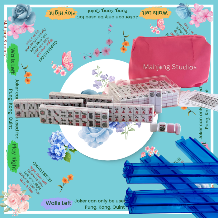Mahjong Studios – Blush & Bamboo American Mahjong Bundle (166 Tiles)