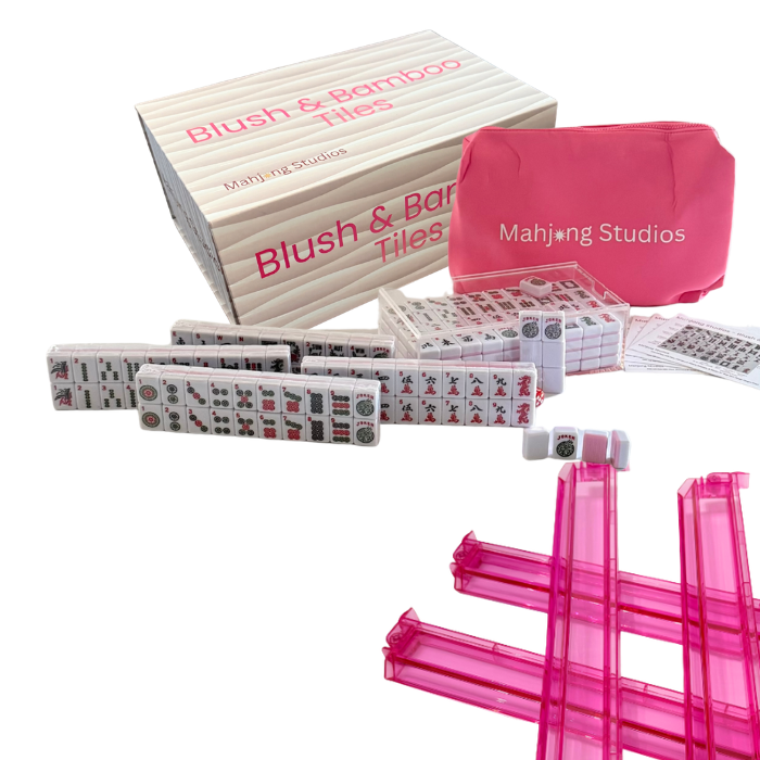 Mahjong Studios – Blush & Bamboo American Mahjong Bundle (166 Tiles)