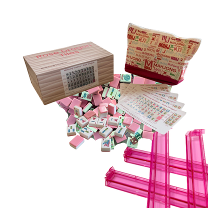 Rose Dragon American Mahjong Pink Tile Set Bundle (with Blanks)