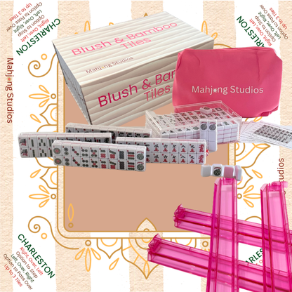 Mahjong Studios – Blush & Bamboo American Mahjong Bundle (166 Tiles)