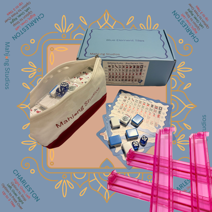 Mahjong Studios – Blue Element American Mahjong Tile Set (166 Tiles)