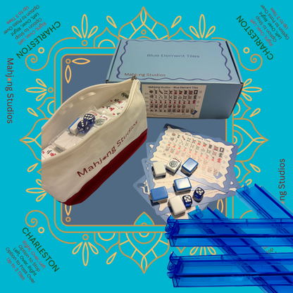 Mahjong Studios – Blue Element American Mahjong Tile Set (166 Tiles)