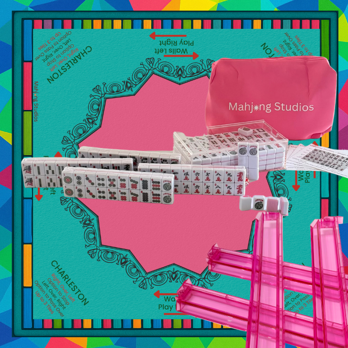 Mahjong Studios – Blush & Bamboo American Mahjong Bundle (166 Tiles)