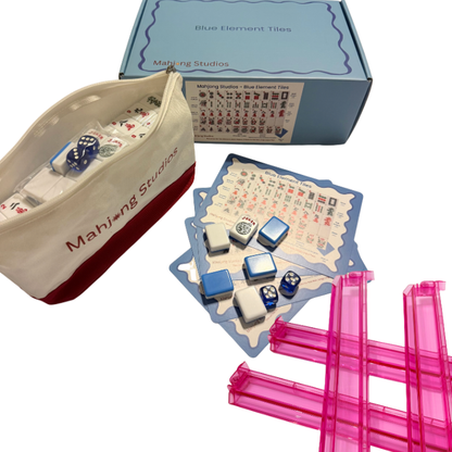 Mahjong Studios – Blue Element American Mahjong Tile Set (166 Tiles)