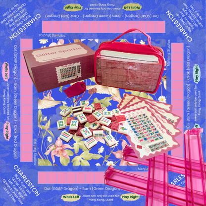 Glitter Sparkle - American Mahjong Tile Set (166 Tiles) Pink Bundle
