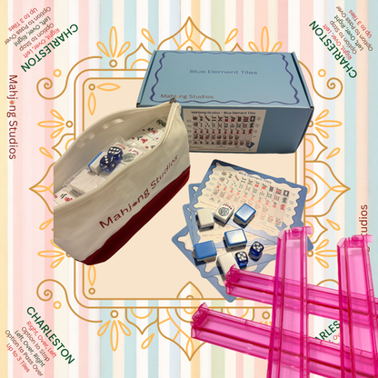 Mahjong Studios – Blue Element American Mahjong Tile Set (166 Tiles)
