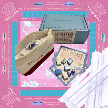 Mahjong Studios – Blue Element American Mahjong Tile Set (166 Tiles)