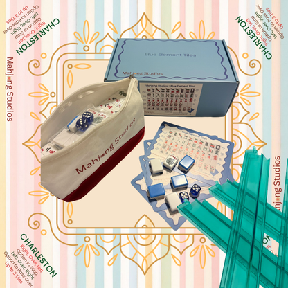 Mahjong Studios – Blue Element American Mahjong Tile Set (166 Tiles)