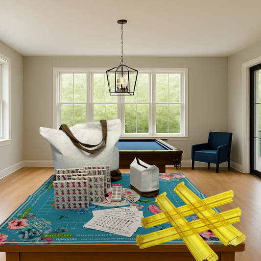 All In One - Mahjong Tile Set + Bag - American Mahjong Set 152 Tiles