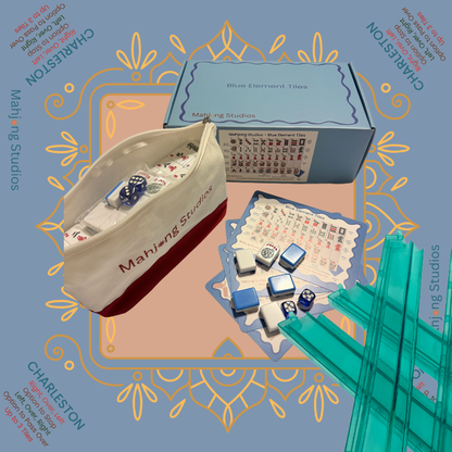Mahjong Studios – Blue Element American Mahjong Tile Set (166 Tiles)
