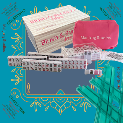 Mahjong Studios – Blush & Bamboo American Mahjong Bundle (166 Tiles)