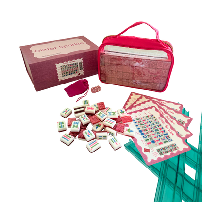 Glitter Sparkle - American Mahjong Tile Set (166 Tiles) Pink Bundle