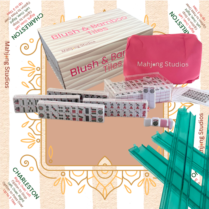 Mahjong Studios – Blush & Bamboo American Mahjong Bundle (166 Tiles)