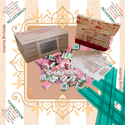 Rose Dragon American Mahjong Pink Tile Set Bundle (with Blanks)