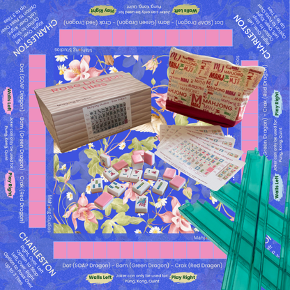 Rose Dragon American Mahjong Pink Tile Set Bundle (with Blanks)