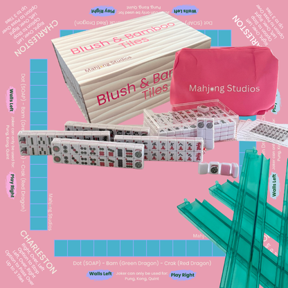 Mahjong Studios – Blush & Bamboo American Mahjong Bundle (166 Tiles)