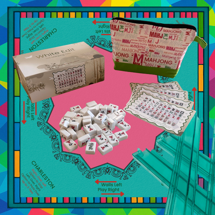 White Edit American Mahjong Tile Set Bundle (with Blanks)