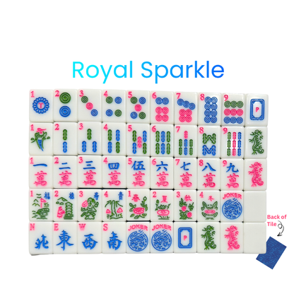 Royal Sparkle - Mahjong Tiles – American Mahjong Tile Set (166 Tiles) Royal Blue Sparkle
