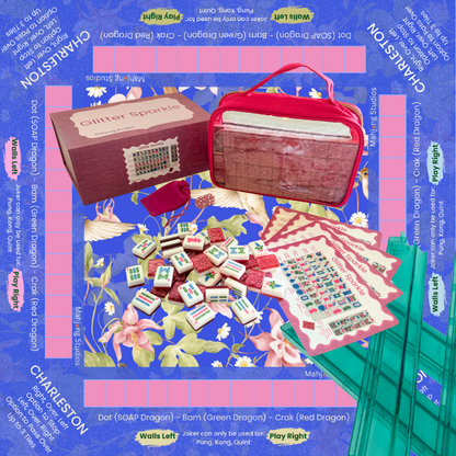 Glitter Sparkle - American Mahjong Tile Set (166 Tiles) Pink Bundle