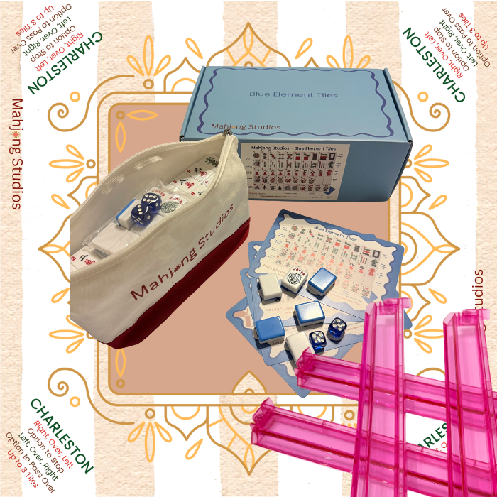 Mahjong Studios – Blue Element American Mahjong Tile Set (166 Tiles)