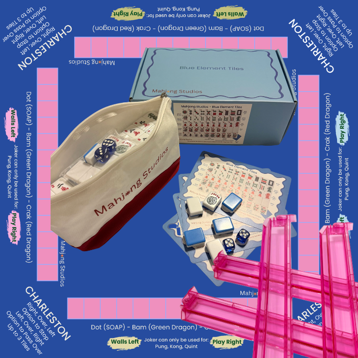 Mahjong Studios – Blue Element American Mahjong Tile Set (166 Tiles)