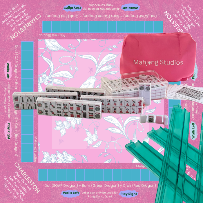 Mahjong Studios – Blush & Bamboo American Mahjong Bundle (166 Tiles)