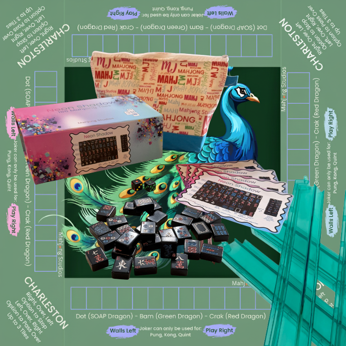Neon Shadow American Mahjong Tile Set Bundle