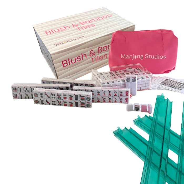 Mahjong Studios – Blush & Bamboo American Mahjong Bundle (166 Tiles)