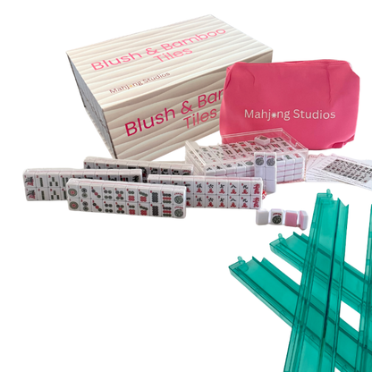Mahjong Studios – Blush & Bamboo American Mahjong Bundle (166 Tiles)