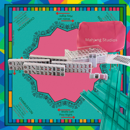 Mahjong Studios – Blush & Bamboo American Mahjong Bundle (166 Tiles)