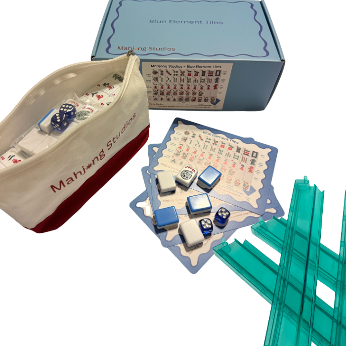 Mahjong Studios – Blue Element American Mahjong Tile Set (166 Tiles)