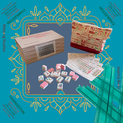 Rose Dragon American Mahjong Pink Tile Set Bundle (with Blanks)