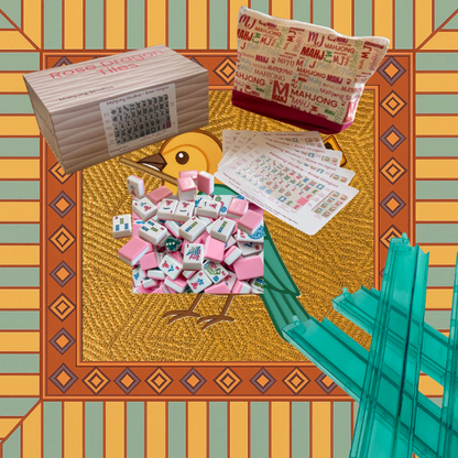 Rose Dragon American Mahjong Pink Tile Set Bundle (with Blanks)