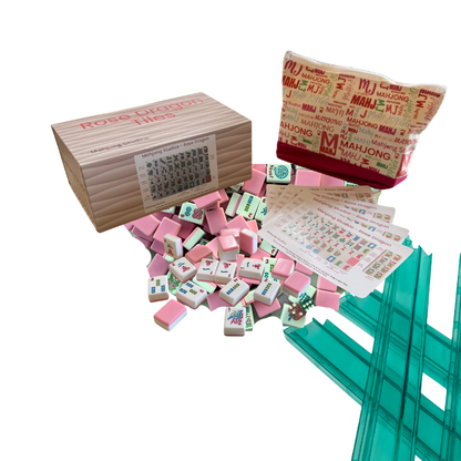 Rose Dragon American Mahjong Pink Tile Set Bundle (with Blanks)