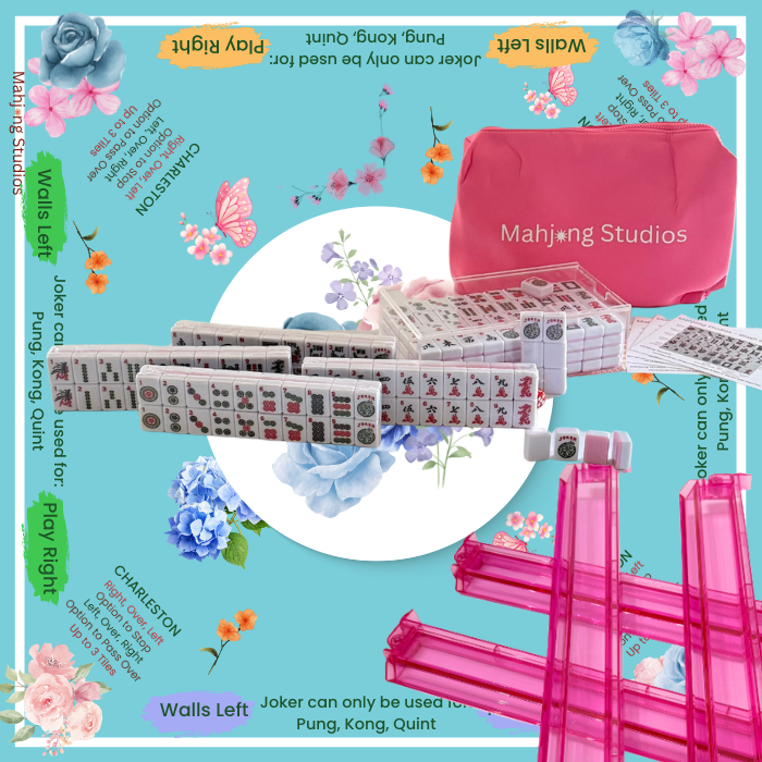 Mahjong Studios – Blush & Bamboo American Mahjong Bundle (166 Tiles)
