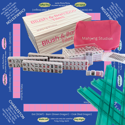 Mahjong Studios – Blush & Bamboo American Mahjong Bundle (166 Tiles)