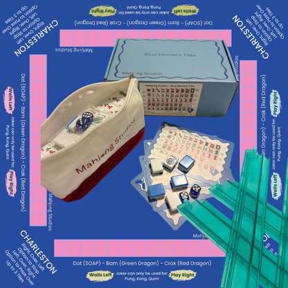 Mahjong Studios – Blue Element American Mahjong Tile Set (166 Tiles)