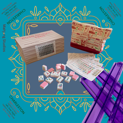 Rose Dragon American Mahjong Pink Tile Set Bundle (with Blanks)