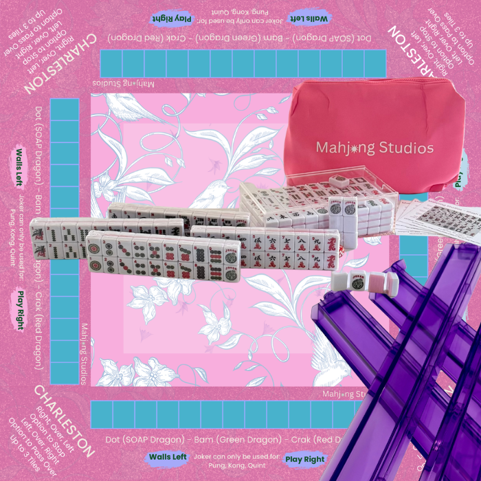 Mahjong Studios – Blush & Bamboo American Mahjong Bundle (166 Tiles)