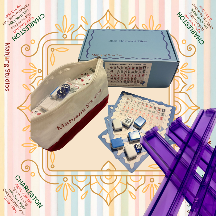 Mahjong Studios – Blue Element American Mahjong Tile Set (166 Tiles)