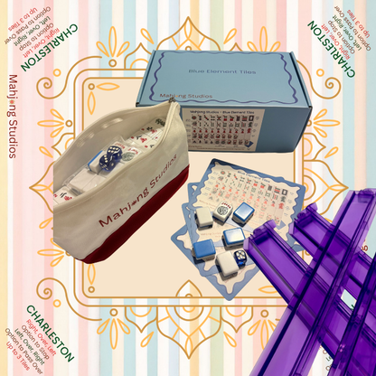 Mahjong Studios – Blue Element American Mahjong Tile Set (166 Tiles)