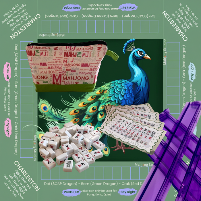White Edit American Mahjong Tile Set Bundle (with Blanks)