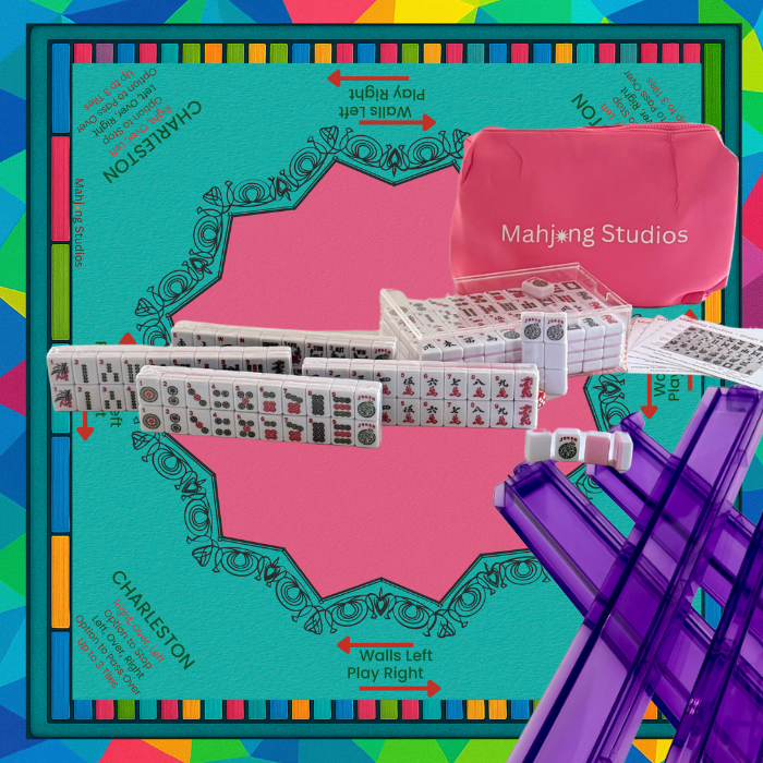 Mahjong Studios – Blush & Bamboo American Mahjong Bundle (166 Tiles)
