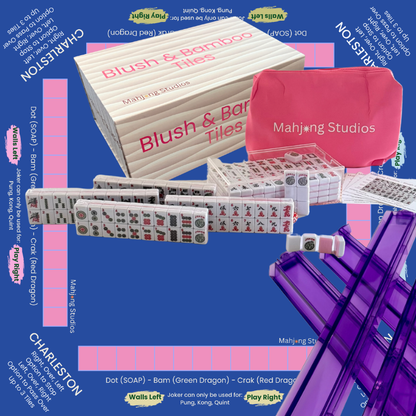 Mahjong Studios – Blush & Bamboo American Mahjong Bundle (166 Tiles)