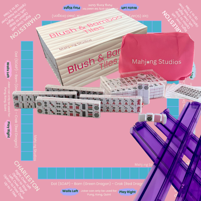 Mahjong Studios – Blush & Bamboo American Mahjong Bundle (166 Tiles)