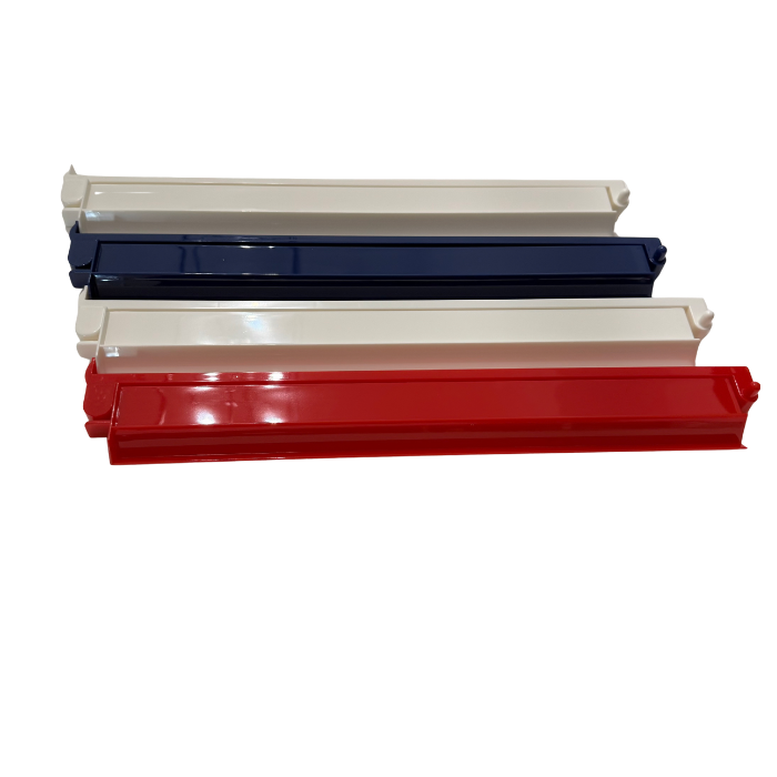 Mahjong Rack and Pusher Set of 4 - Solid Colors Red Blue White