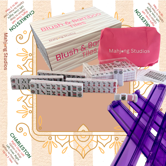 Mahjong Studios – Blush & Bamboo American Mahjong Bundle (166 Tiles)